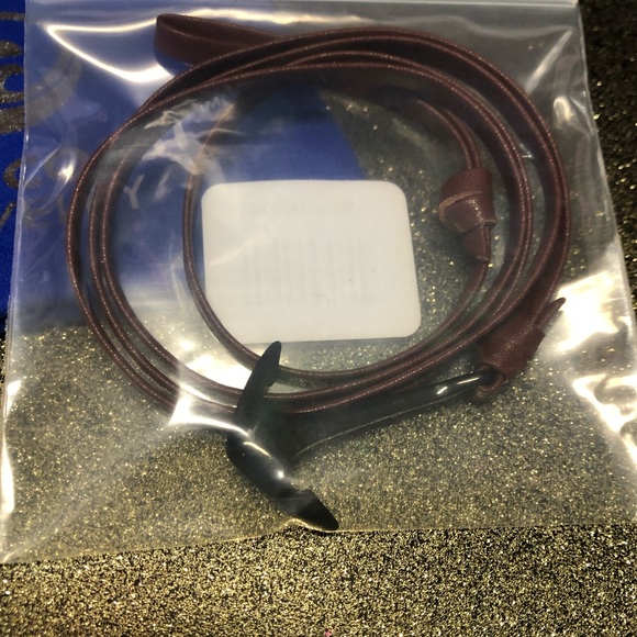 Crucible Men's Black Plated Leather Wrap Bracelet - Picture 6 of 8